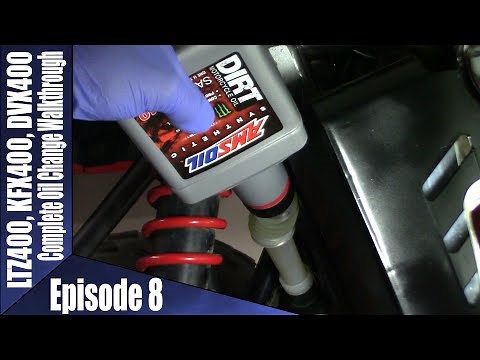 LTZ400, KFX400, DVX400 Oil Change Walkthrough with Amsoil Synthetic Oil Episode 8