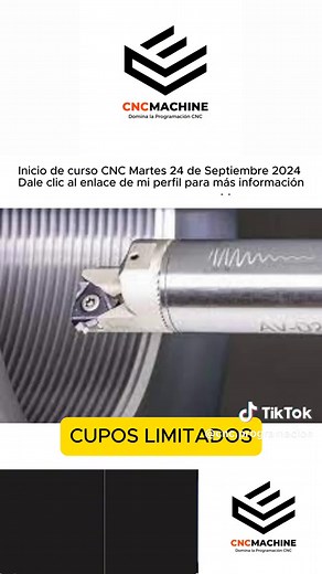 ⚙️APRENDE A DOMINAR LA PROGRAMACIÓN CNC DESDE 0. ✅DALE CLIC EN EL ENLACE DE MI PERFIL PARA Acceder AL CURSO. #cnc #cncmachine #cncmilling #ingenieriaindustrial #tornocnc