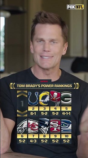 Tom Brady's Top 10 Teams for Week 7 🔥