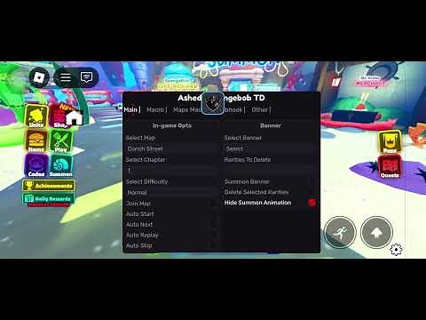 [NEW] Spongebob TD Macro Script (KEYLESS)