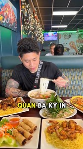 24K views · 440 reactions | Quan Ba Ky in Little Saigon #Houston is one of many hidden/hole in the wall restaurants around town 襤 Have you checked out this spot before? : Eggrolls, Shrimp or Lobster Garlic Noodles, Taro Cakes, and Suong Noodles : Quan Ba Ky : 11550 Bellaire Blvd, Houston | Visit Houston | Facebook