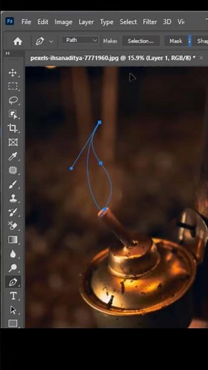 Easy Lamp Fire Effect in Photoshop CC | Photoshop Shorts Tutorial