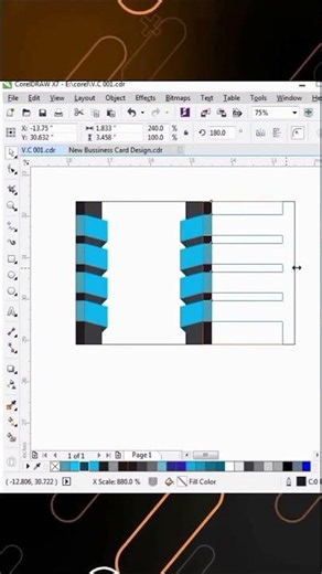 Professional Rectangle Card Design Tutorial #coreldraw #graphicdesign #tutorial