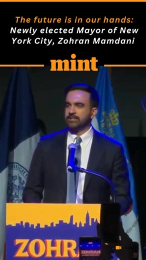 #WATCH | Newly-elected Mayor of New York City, Zohran Mamdani says, "...For as long as we can remember, the working people of New York have been told by the wealthy and the well-connected that the power does not belong in their hands...Tonight, against all odds, we have grasped it. The future is in our hands." | Mint