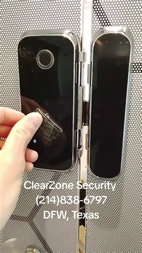 Smart Lock Installation For Office Glass Doors ClearZone Security (214)838-6797 #accesscontrol
