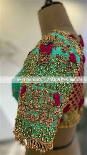 Maggam work blouse designs ✨♥️💜👰#maggamblouses #fashion #weddingattire #wedingcollection #aariwork