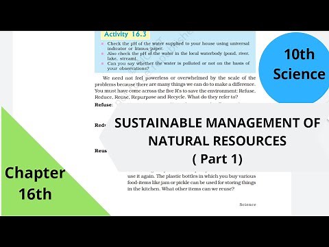 NCERT Class 10th Science chapter 16th: Sustainable Management Of Natural Resources (PART 1)