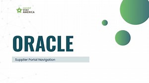 Oracle - Supplier Portal