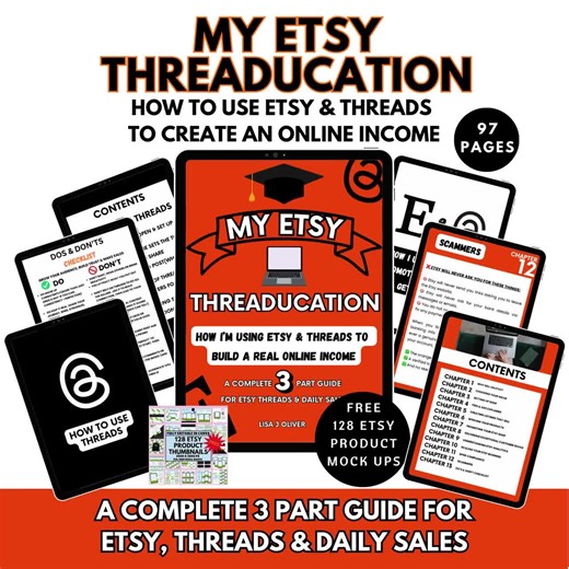 Etsy Shop Guide: Threads Marketing Strategy Social Media Skills. Free Mockup Bonus PDF Download - Etsy UK