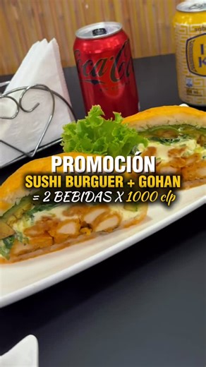 SUSHI 🍣| RESTAURANTE 🥢| HAND ROLL🍱 | SUSHI BURGER 🍣 |JAPONES🇯🇵 on Instagram: "Sushi Burger ó Gohan??? Mejor ambos y por $1.000 llévate dos bebidas en lata solo en @maosushicl. Pídela en cualquiera de nuestras sucursales. 🏠 SUCURSALES DISPONIBLES ✅ Santiago Centro 📍 Nataniel Cox 1388 – 📞 +56 9 9677 3455 📍 San Diego 1468 – 📞 +56 9 3409 2432 ✅ La Cisterna 📍 Esmeralda 6705 – 📞 +56 9 4219 5911 ✅ San Bernardo 📍 Eucaliptus 273 Local 1 – 📞 +56 9 5176 8559 ✅ Pedro Aguirre Cerda 📍 Galo Gon