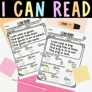Reading Comprehension Passages and Questions Practise Worksheets Kindergarten