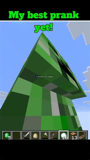 pranking my friend using a "Phantom creeper" #funnymoments #minecraftskyblock #prank