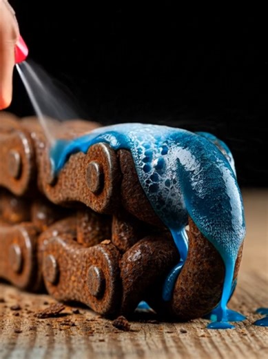 Rusted chain link segment #asmrclean #rustcleaning #rustedchain #asmrsatisfying