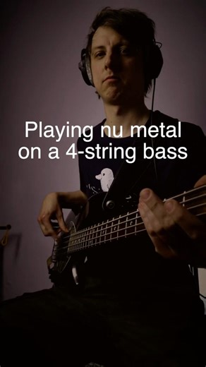 Playing nu metal on a 4-string bass #bass #bassist #bassplayer #bassguitar