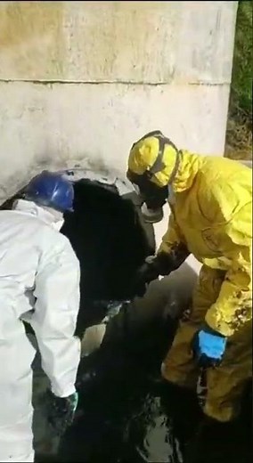 Limpeza de tanque de armazenamento de resíduos