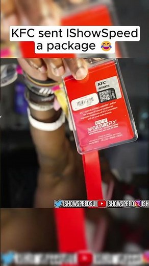 KFC sent IShowSpeed a package with a coupon for free fried chicken forever 😂