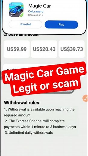 Magic Car Game Legit Or Scam #magiccargame #shorts