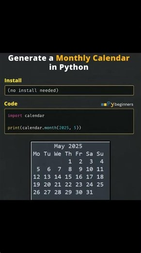 calendar in python project source code 😯💀