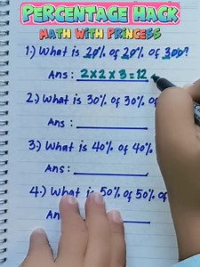 @Math Review: Percentage Hack #math #mathviral #mathematics #mathreview #mathvideo #mathtricks #mathwithprincess #mathtutorial #mathstutor | Math with Princess