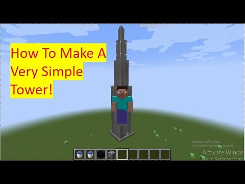 how to make tower with lava and water || how to: Minecraft ||