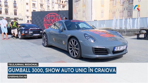 GUMBALL 3000, SHOW AUTO UNIC ÎN CRAIOVA Craiova găzduiește, timp de două zile, unul dintre cele mai spectaculoase evenimente din lume - Gumball 3000. Bănia este una dintre destinațiile-cheie ale raliului. Mâine, peste 100 de mașini excepționale și vedete internaționale vor fi prezente în Piața „Mihai Viteazul” și pe Strada A.I. Cuza. https://tvr-craiova.ro/stiri/gumball-3000-show-auto-unic-in-craiova/ | TVR Craiova