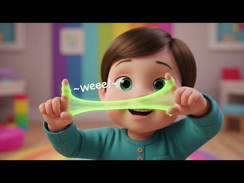 Gloop Slime Sensory Fun 🎶🟢😖 Kids Nursery Rhymes Compilation and many more fun songs!