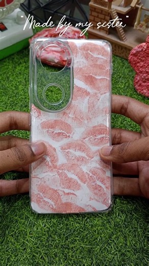 DIY Lipstick Print Phone Case 💋📱 #shorts #diy #aesthetic