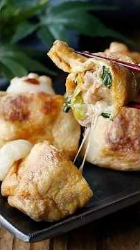 【豚キムチーズ巾着】火を使わず簡単！ #豚肉レシピ #おかず #キムチ