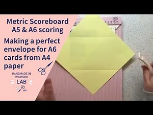 Metric (cm) Scoreboard - how to make a perfect envelope for an A6 card from A4 paper