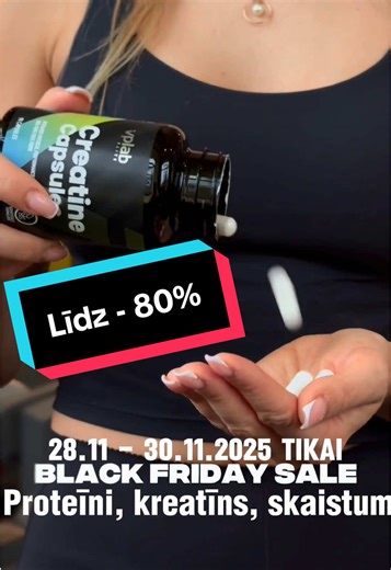 Tikai līdz 30. novembrim! ⏳ VPLab Melnā Piektdiena ir pilnā sparā! 🖤 Saņem atlaides līdz pat -80% saviem mīļākajiem produktiem. 😱 Tas ir īstais brīdis, lai papildinātu vitamīnu un proteīna krājumus visai ziemai par neticamām cenām. Nepalaid garām – piedāvājums spēkā tikai šajās brīvdienās!