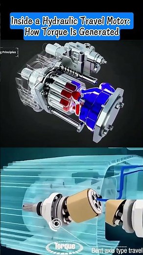 How does a hydraulic travel motor generate powerful torque? #blince