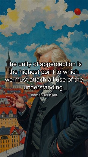 The unity of apperception is the highest point to which we must attach all use of the understanding