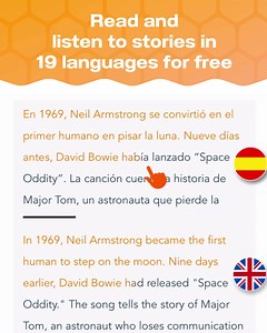 You can choose from 19 different languages, including Spanish, French, Chinese and German. And the best part is that it's all available for FREE! | Beelinguapp: Learn Languages with Music and Audiobooks