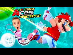 Mario Tennis Aces on the Go! Nintendo Switch Family Battle!