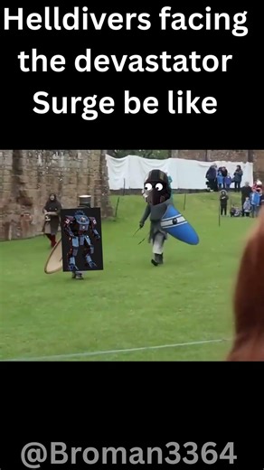 Helldivers facing the devastator Surge be like