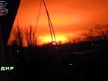 Huge fireball explosion captured on film in Donetsk, Ukraine