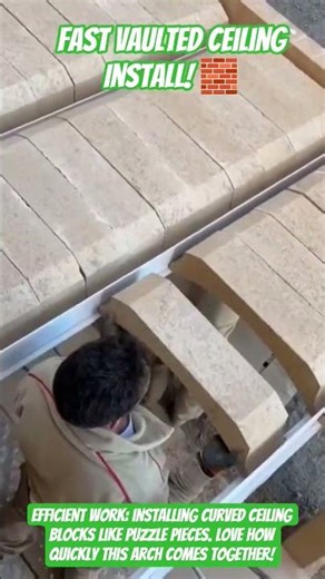 Fast Vaulted Ceiling Install! 🧱