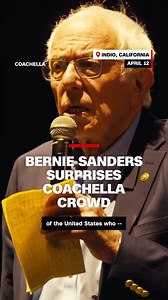 60K views · 1.9K reactions | Sen. Bernie Sanders spoke before singer-songwriter Clairo's set at Coachella, where he emphasized many of his longstanding political views and urged the audience to vote against President Donald Trump's policies. Read more from the first weekend of Coachella at the link: https://cnn.it/4iaxeYx | CNN Politics | Facebook