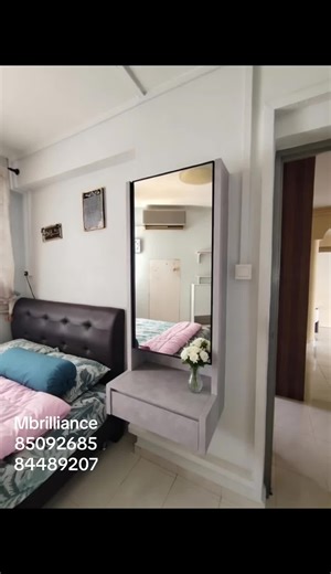 Suspended floating dressing table.. simple, functional, Space saving and elegant! By team Mbrilliance 85092685 88157722