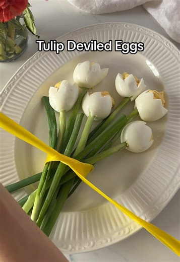 Creative Tulip Deviled Eggs for Easter