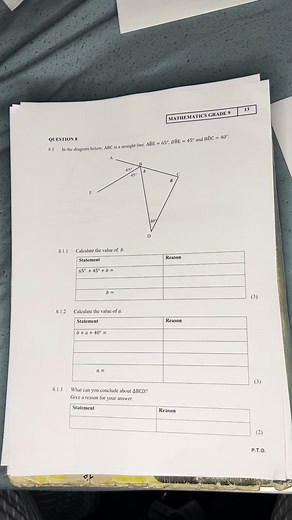Grade 9 Math Exam Paper Revision and Tutorial