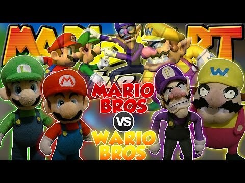 ABM: Mario & Luigi VS Wario & Waluigi !! Mario Kart Double Dash!! RACING & BATTLE MATCH !! HD