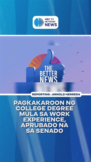 Pagkakaroon ng College Degree mula sa Work Experience: Aprubado na sa Senado