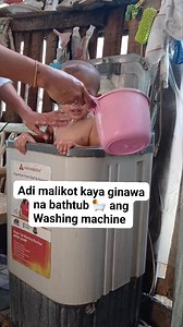 Adi malikot kaya ginawa na bathtub 🛀 ang Washing machine #washtime #bathtub #takeabath | Shatty Mee Awalie Abdurahim