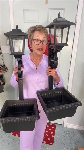 Solar Powered Lamp Planters for Your Patio