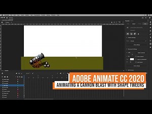 Adobe Animate CC 2020 - Animating a cannon blast with Shape Tweens
