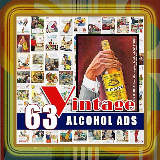 Alcohol Whiskey Ads Vintage Advertisements Retro Bar Decor (digital Download) - Etsy