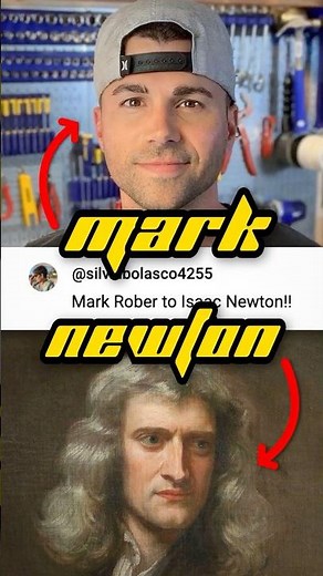 Connecting Mark Rober to Isaac Newton 🔗🍎 #shorts #memes #history #nasa #markrober #science #viral