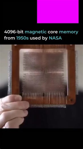 inside.science_ on Instagram: "To get 100 free robux, just download Medal.tv, use referral "FREE100", and complete the "new user roblox quest"! Takes like 5 mins These woven grids powered NASA’s Apollo missions. Back in the 1950s, before silicon chips took over, computers stored data with tiny magnetic rings. This was Magnetic Core Memory - the first true form of RAM - and it still works today without electricity. Each hand-woven ring held a single bit of data, 0 or 1, magnetically locked in pla