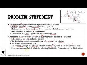 Problem Statement revisited for your Process Simulation in HYSS (Lec 018)